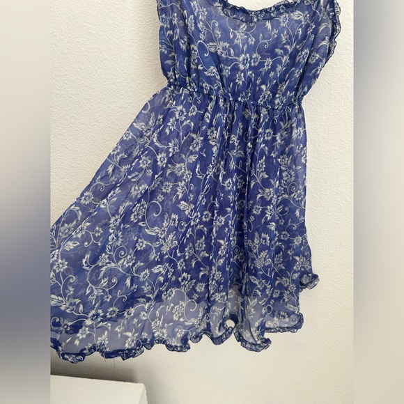 Victoria’s Secret Blue Floral Chemise Babydoll Dress - Small - Picture 3 of 6
